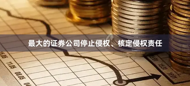 最大的证券公司停止侵权、核定侵权责任
